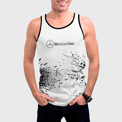 Майка-безрукавка мужская Mercedes-Benz - Брызги, цвет: 3D-черный — фото 2