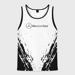 Майка-безрукавка мужская Mercedes-Benz - Разрывы, цвет: 3D-черный