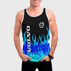 Майка-безрукавка мужская Volvo размытый огонь, цвет: 3D-белый — фото 2