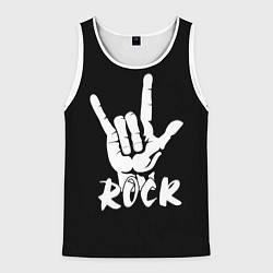 Майка-безрукавка мужская РОК - ROCK, цвет: 3D-белый