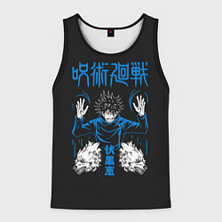 Майка-безрукавка мужская Фушигуро арт, цвет: 3D-черный