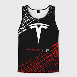 Мужская майка без рукавов Tesla - Logo Pattern