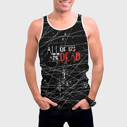 Майка-безрукавка мужская Мы все мертвы All of Us Are Dead, цвет: 3D-белый — фото 2