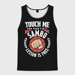 Майка-безрукавка мужская Боевое Самбо SAMBO, цвет: 3D-черный