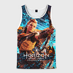 Майка-безрукавка мужская Horizon Forbidden West - Элой арт, цвет: 3D-белый