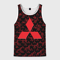 Майка-безрукавка мужская MITSUBISHI BIG LOGO PATTERN, цвет: 3D-белый