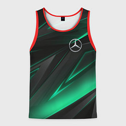 Майка-безрукавка мужская MERCEDES-BENZ AMG NEON STRIPES PETRONAS, цвет: 3D-красный