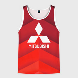Майка-безрукавка мужская Митсубиси mitsubishi, цвет: 3D-белый