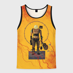 Майка-безрукавка мужская Командо с гитарой, цвет: 3D-черный