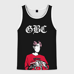 Майка-безрукавка мужская Lil Peep GBC Лил Пип Надпись, цвет: 3D-белый