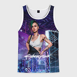Мужская майка без рукавов Judy Cyberpunk2077 Джуди