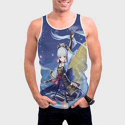 Майка-безрукавка мужская Ayaka Genshin Impact, цвет: 3D-белый — фото 2
