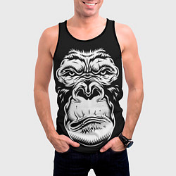 Майка-безрукавка мужская Морда гориллы, цвет: 3D-черный — фото 2