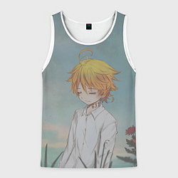 Майка-безрукавка мужская Милашка Эмма, цвет: 3D-белый