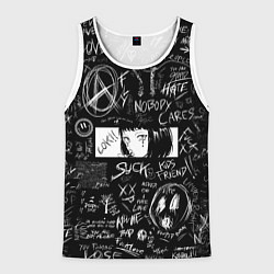 Майка-безрукавка мужская Аниме Анархия eyes love, цвет: 3D-белый