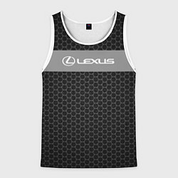 Майка-безрукавка мужская Lexus соты, цвет: 3D-белый