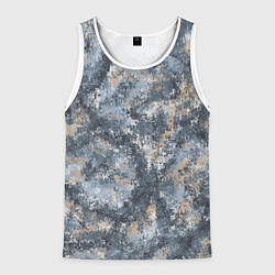 Майка-безрукавка мужская Камуфляж Паук Горы, цвет: 3D-белый