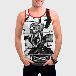 Майка-безрукавка мужская Raven 2, цвет: 3D-красный — фото 2