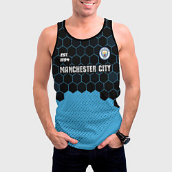 Майка-безрукавка мужская MANCHESTER CITY Manchester City Соты, цвет: 3D-черный — фото 2