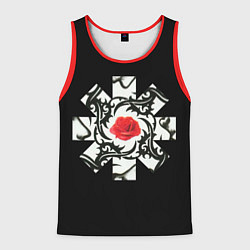 Майка-безрукавка мужская RHCP Logo Red Rose, цвет: 3D-красный