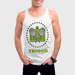 Майка-безрукавка мужская TENNIS Теннис, цвет: 3D-белый — фото 2