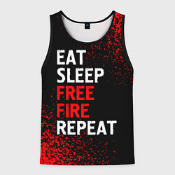 Мужская майка без рукавов Eat Sleep Free Fire Repeat Арт