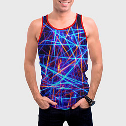 Майка-безрукавка мужская Neon pattern Fashion 2055, цвет: 3D-красный — фото 2