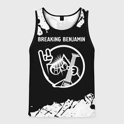 Майка-безрукавка мужская Breaking Benjamin КОТ Брызги, цвет: 3D-черный