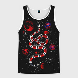 Мужская майка без рукавов Змея в Красном Космосе Space Snake