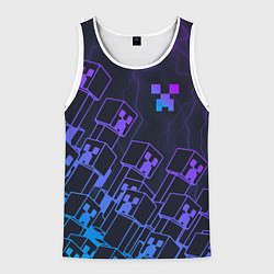 Мужская майка без рукавов Minecraft CREEPER NEON