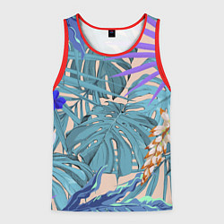 Майка-безрукавка мужская Цветы Цветущие Тропики, цвет: 3D-красный