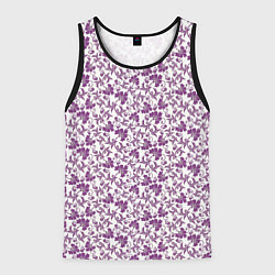 Мужская майка без рукавов Фиолетовая гжель