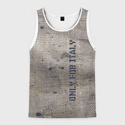 Майка-безрукавка мужская Only for Italy Мешковина Авангард Hype, цвет: 3D-белый