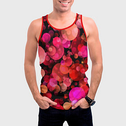 Майка-безрукавка мужская ЦВЕТНЫЕ ВОЗДУШНЫЕ ПУЗЫРИ, цвет: 3D-красный — фото 2