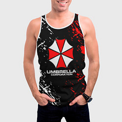 Майка-безрукавка мужская Umbrella Corporation Resident Evil, цвет: 3D-белый — фото 2