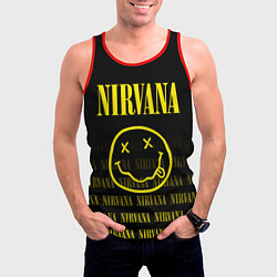 Майка-безрукавка мужская Smile Nirvana, цвет: 3D-красный — фото 2