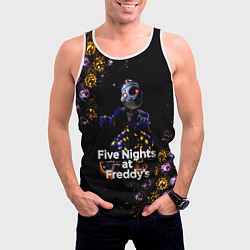 Майка-безрукавка мужская Five Nights at Freddys Луна паттерн, цвет: 3D-белый — фото 2