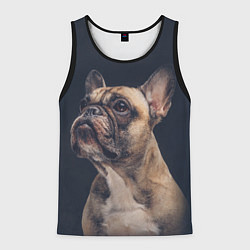Мужская майка без рукавов Голова французского бульдога