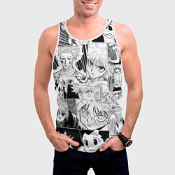Майка-безрукавка мужская Hunter x Hunter pattern, цвет: 3D-белый — фото 2