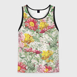 Майка-безрукавка мужская Цветы Майские Герберы, цвет: 3D-черный