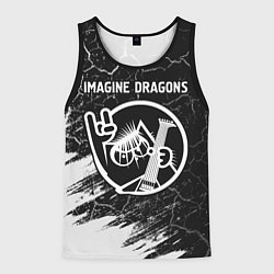 Майка-безрукавка мужская Imagine Dragons - КОТ - Краски, цвет: 3D-черный