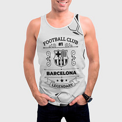 Майка-безрукавка мужская Barcelona Football Club Number 1 Legendary, цвет: 3D-белый — фото 2