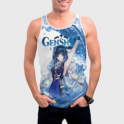 Майка-безрукавка мужская Е Лань Yelan Genshin Impact, цвет: 3D-белый — фото 2
