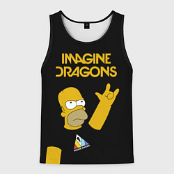 Майка-безрукавка мужская Imagine Dragons Гомер Симпсон Рокер, цвет: 3D-черный