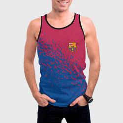 Майка-безрукавка мужская Barcelona маленькое лого, цвет: 3D-черный — фото 2