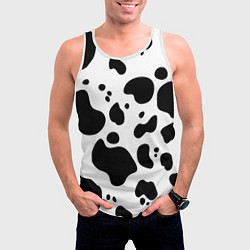Майка-безрукавка мужская Пятна Далматина, цвет: 3D-белый — фото 2