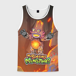 Майка-безрукавка мужская My singing monsters ЛАВАТЁКА, цвет: 3D-белый