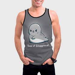 Майка-безрукавка мужская Seal of Disapproval, цвет: 3D-черный — фото 2