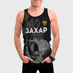 Майка-безрукавка мужская Захар Россия Медведь, цвет: 3D-черный — фото 2