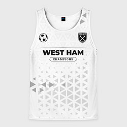 Майка-безрукавка мужская West Ham Champions Униформа, цвет: 3D-белый